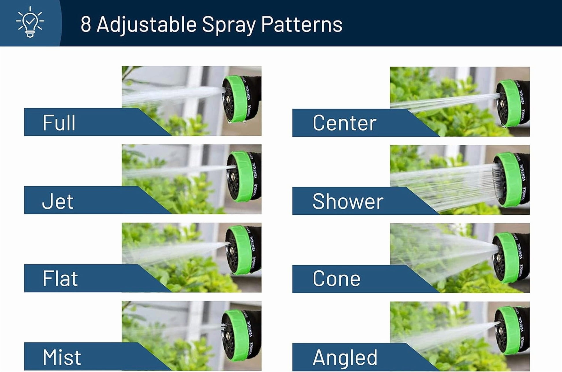 100FT Expandable Garden Hose with 8-Pattern Spray Nozzle – Durable, Flexible, Multipurpose (Black)