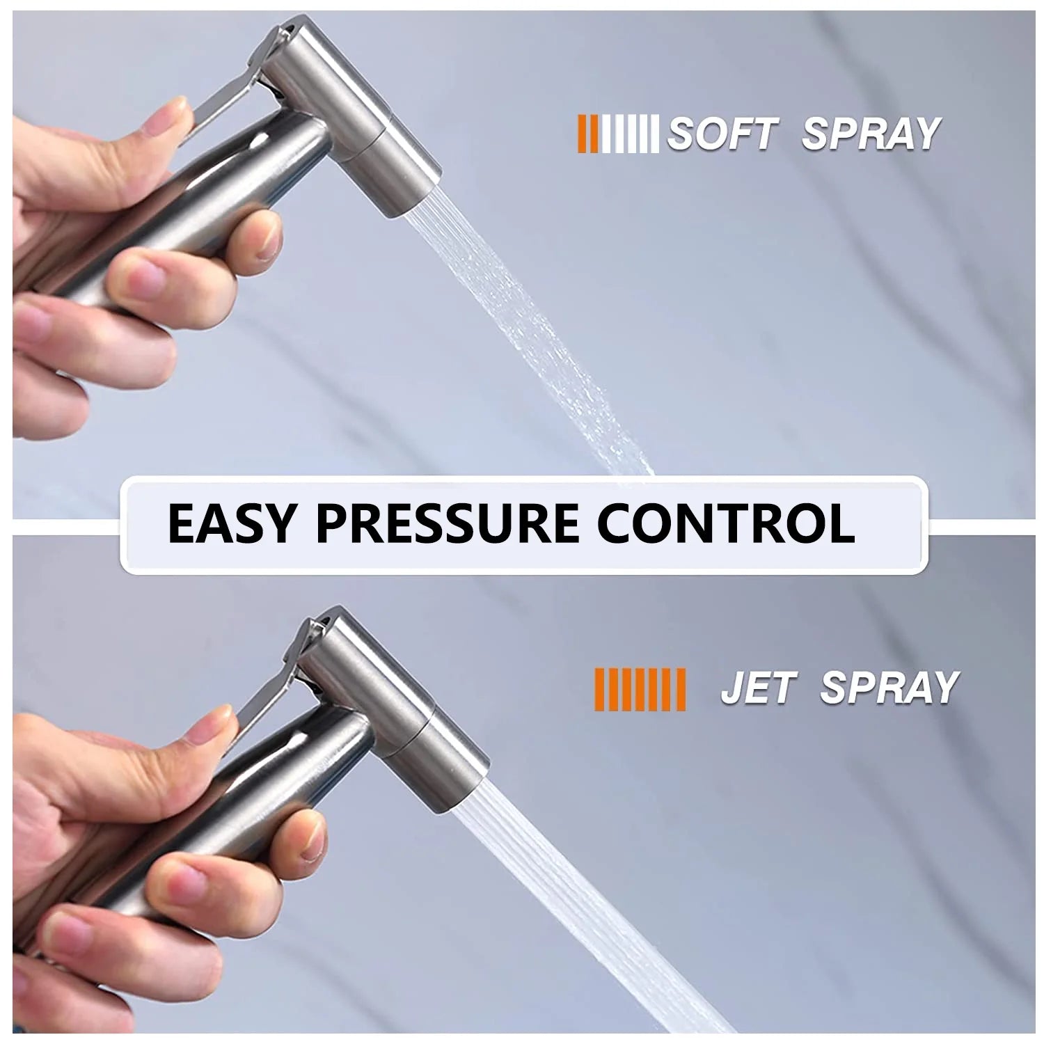 Handheld Bidet Sprayer for Toilet, Brushed Nickel Bidet Attachment for Feminine Wash