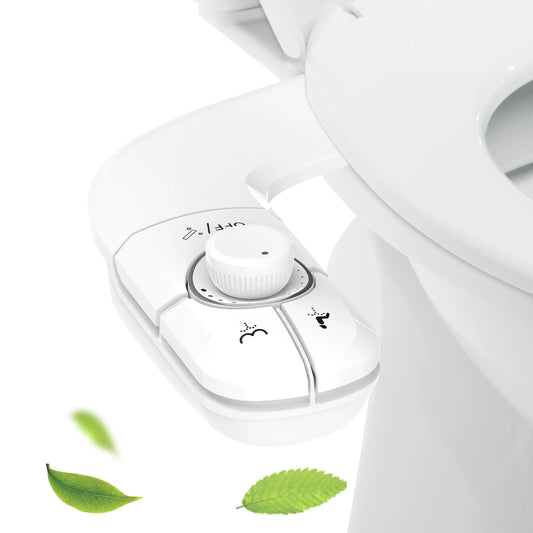 Bidet Attachment for Toilet, Self Cleaning Dual Nozzles, Adjustable Water Pressure, Frontal & Rear Wash, Non-Electric Fresh Water Bidet Toilet Seat Attachment B017