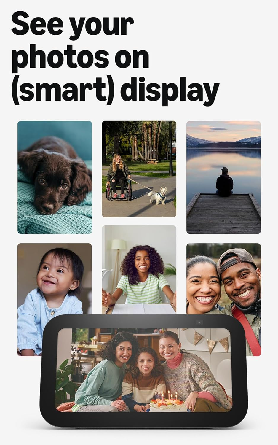 Echo Show 5 (Newest Model), Smart Display with Alexa+ Early Access, 2X the Bass and Clearer Sound, Glacier White