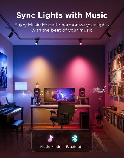 E12 Led Bulb, Smart Light Bulbs Work with Matter, Alexa, Google Assistant, Wifi Candelabra Bulbs 40 Watt Equivalent, RGBWW Color Changing Light Bulb, 2.4Ghz Only, 450 LM, 4 Pack