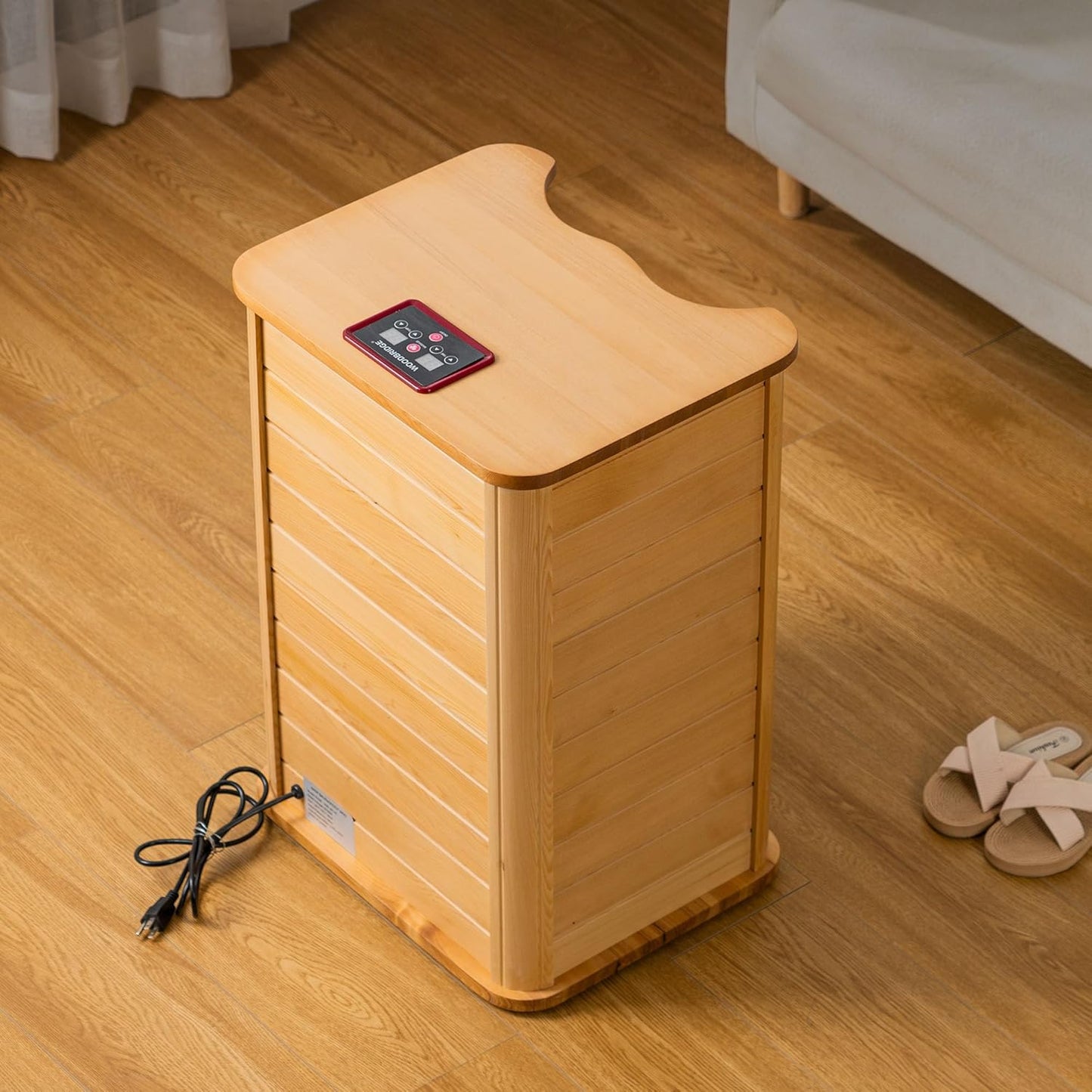 FS100 Portable FAR Infra-Red Heating Foot Spa Sauna Bucket with Removable Leg Sleeve,No Water Pouring, 77–149°F Temp Range