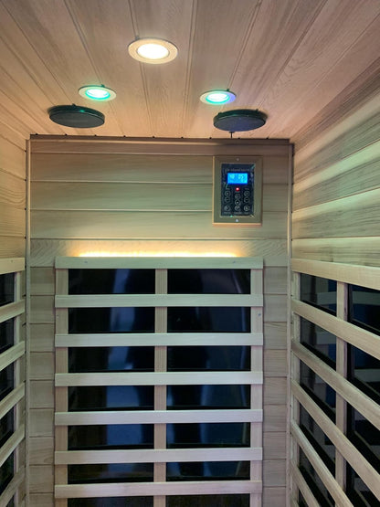 Red Single Outdoor Sauna Outdoor Indoor Wooden Sauna Room