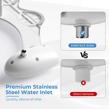 Bidet Attachment for Toilet, Non-Electric Self-Cleaning Bidet Seat Attachment, Fresh Cold Bidet Attachment for Feminine/Posterior Wash, with Adjustable Pressure Control (Blue/White)