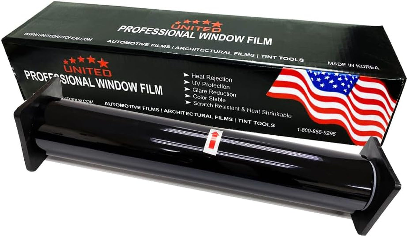 United Window Tint 20" in 100'Ft Nano Carbon Film 2Ply Charcoal 35% VLT - Clear PET Privacy Window Tint for Car, Home, Blocks UV/IR Rays, Reduce Heat & Glare- Adhesive Film - Lifetime Color Stability