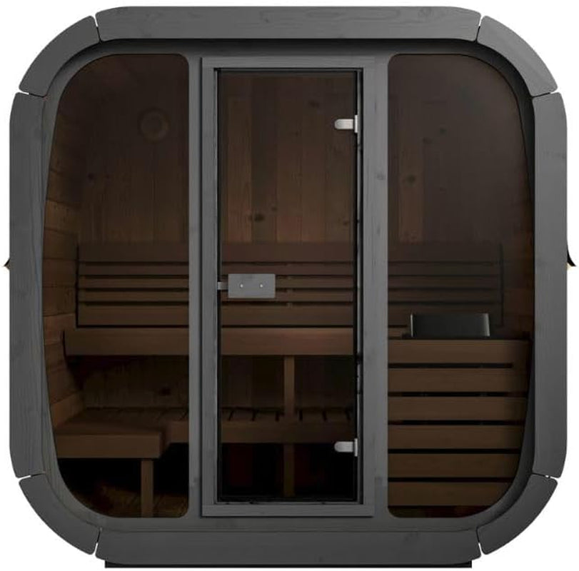 Model CL5G, Cube-Series Outdoor Home Sauna Kit, up to 4 Persons (Sauna Heater & Sauna Stones Included)