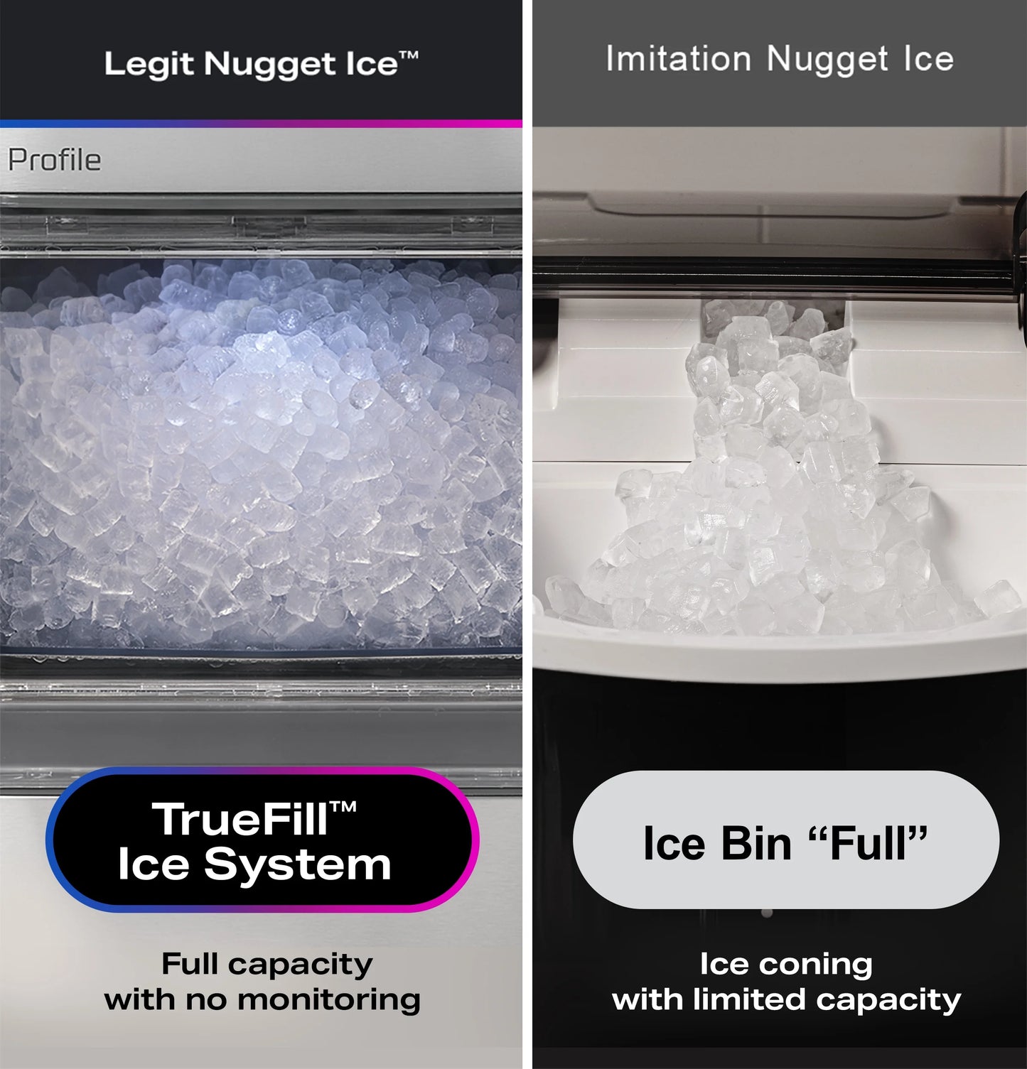 GE Profile™ Opal™ Nugget Ice Maker + Side Tank, Countertop Icemaker, Stainless Steel, 33Lbs Daily Ice Production