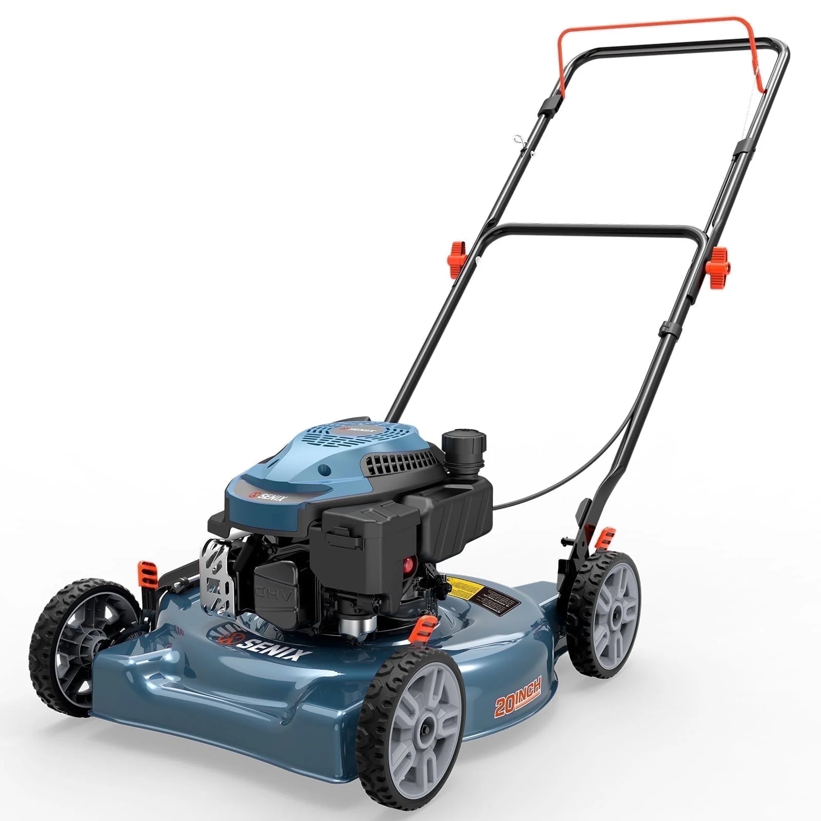 Gas Lawn Mower, 18In Cutting Blade / 19In Cutting Deck, 144Cc 4-Cycle Engine Push Mower with Side Discharge