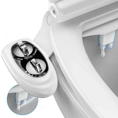 Bidet Attachment for Toilet, Non-Electric Self-Cleaning Bidet Seat Attachment, Fresh Cold Bidet Attachment for Feminine/Posterior Wash, with Adjustable Pressure Control (Blue/White)