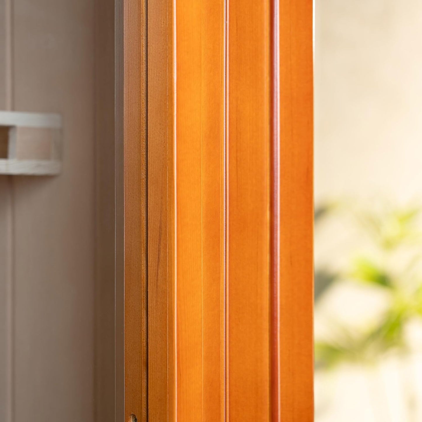 Infrared Home Sauna Room 2 Person Hemlock Wooden Indoor Sauna with 7 Carbon Heaters, Red Light Therapy, Bluetooth Speaker, Intelligent Control Panel, Tempered Glass & Top Vent