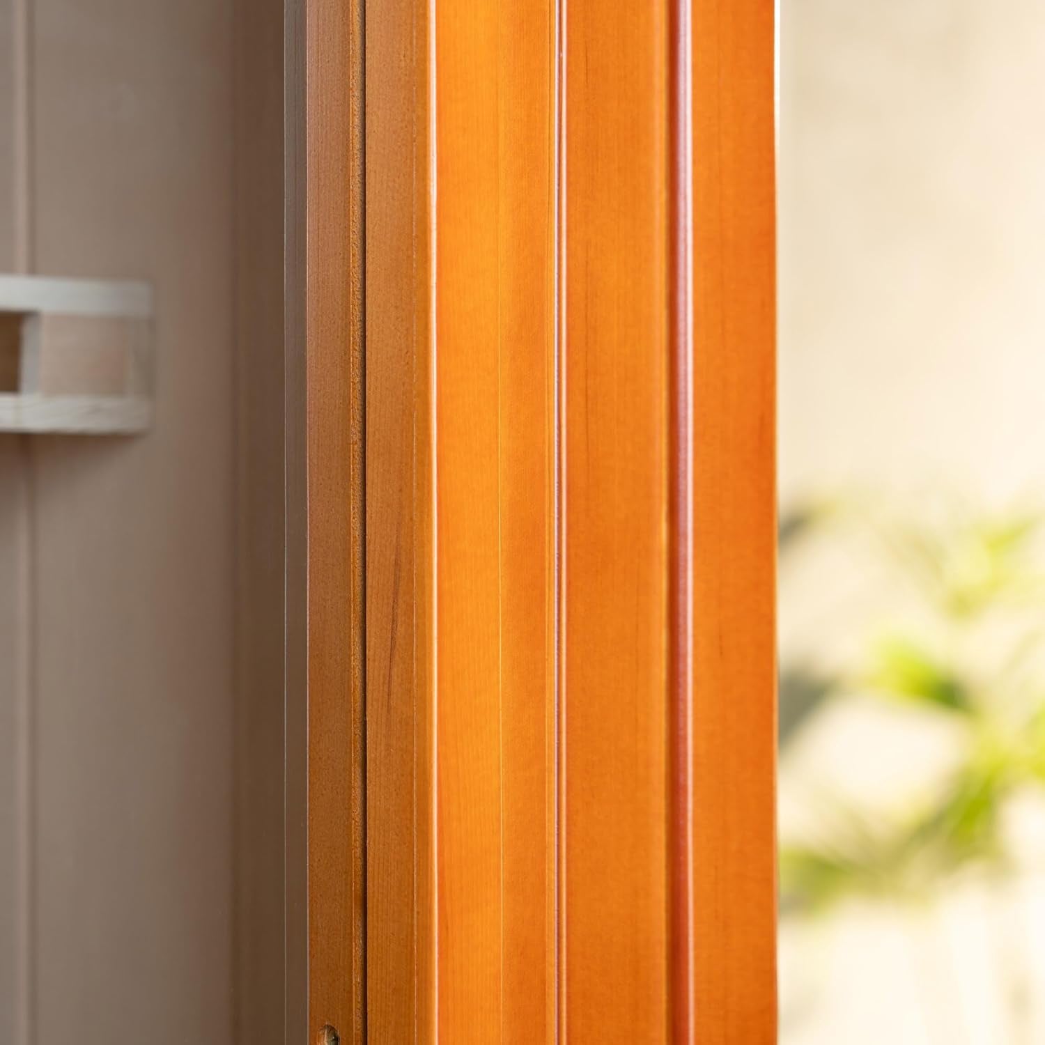 Infrared Home Sauna Room 2 Person Hemlock Wooden Indoor Sauna with 7 Carbon Heaters, Red Light Therapy, Bluetooth Speaker, Intelligent Control Panel, Tempered Glass & Top Vent