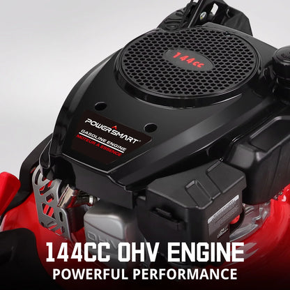 Gas Lawn Mower, 21 Inches 144Cc 2-In-1 Walk-Behind , Side Discharge Push Lawn Mower