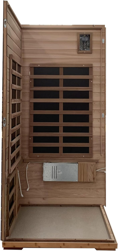 Red Single Outdoor Sauna Outdoor Indoor Wooden Sauna Room