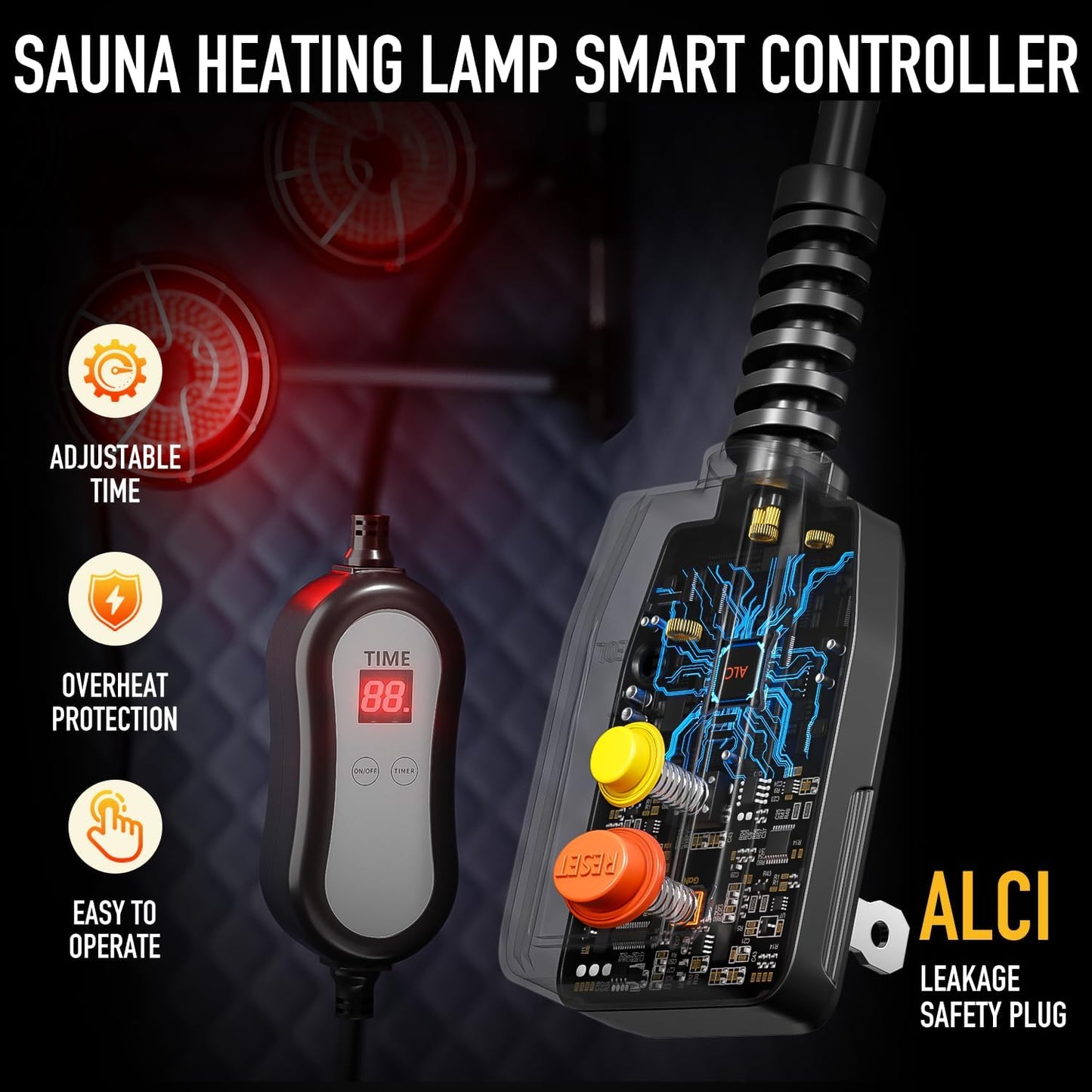 Infrared Sauna Dry Heat Sauna with 660Nm 850Nm Infrared Red Light Therapy High Power Heating Lamp, Portable Sauna Home Sauna Personal Indoor Sauna Box Sauna Tent