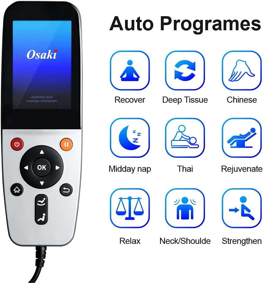 Os-Pro 3D Tecno L Black | Full Body Massage Chair | 3D Sl-Track Full Body Massage Chair | Zero Gravity | Lumbar Heating |Auto Body Scan | Bluetooth Speaker