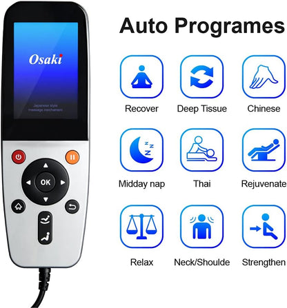 Os-Pro 3D Tecno L Black | Full Body Massage Chair | 3D Sl-Track Full Body Massage Chair | Zero Gravity | Lumbar Heating |Auto Body Scan | Bluetooth Speaker