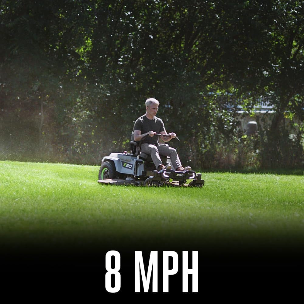 Electric Riding Lawn Mower, 52" Deck with Zero Turn Radius, Includes (6) 56V 12.0Ah Batteries and Charger - ZT5207L