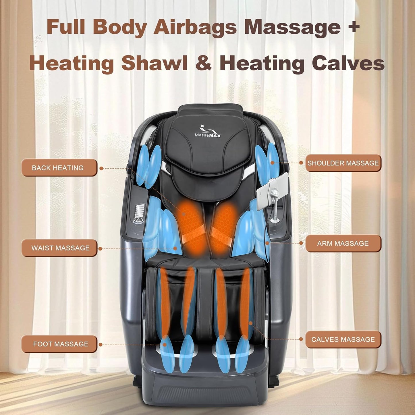 A675 4D Massage Chair, 2026 with 125°–167° Adjustable I-Open Flexible Track | Full Body Scan & Stretch | Calf Kneading & Auto Footrest | Zero Gravity Recline | 22 Modes & Cover