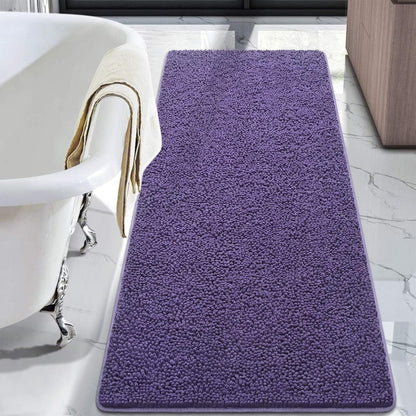 Luxury Soft Bathroom Non-Slip Rug Shaggy Bath Mat,24"X36",Gray