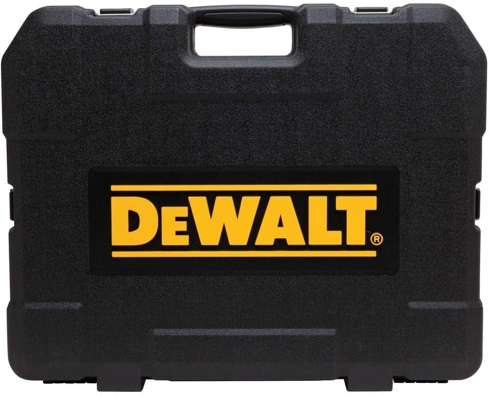 Mechanics Tools Kit and Socket Set, 204-Piece  Tool Set , 1/4" & 3/8" & 1/2" Drive, Metric/ SAE Deep and Shallow Sockets, 3/8" Hex Bits, Torx Bits, Spark Plugs, Wrenches (DWMT72165)