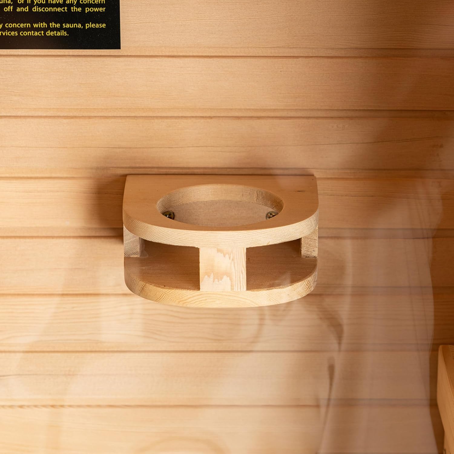 Infrared Home Sauna Room 1 Person Hemlock Wooden Indoor Sauna,7 Carbon 1560W/120V Heaters,With Led Color Therapy Light,Bluetooth Speaker,Tempered Glass,Touch-Tone Keypad and a Top Vent