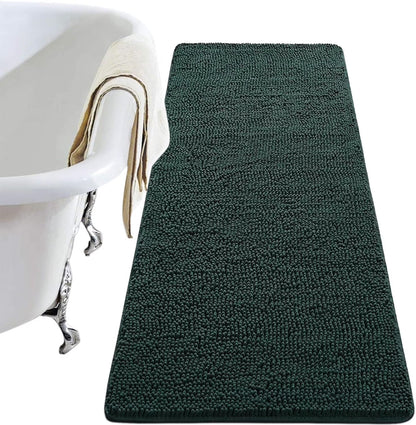 Luxury Soft Bathroom Non-Slip Rug Shaggy Bath Mat,24"X36",Gray