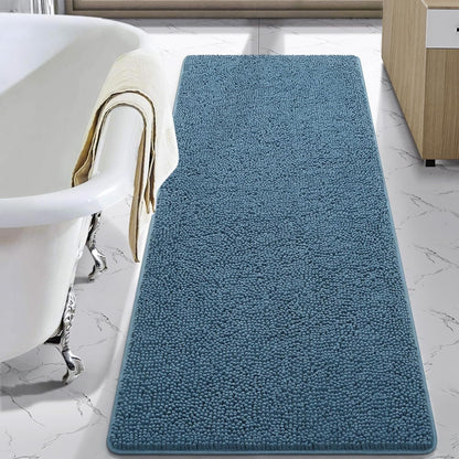 Luxury Soft Bathroom Non-Slip Rug Shaggy Bath Mat,24"X36",Gray