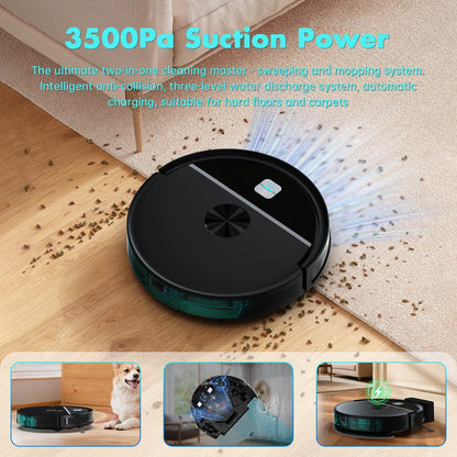 Robot Vacuum Cleaner, 2 in 1 Robot Vacuum Mop for Pet Hair Hard Floor, Alexa/Wifi/App/ Remote