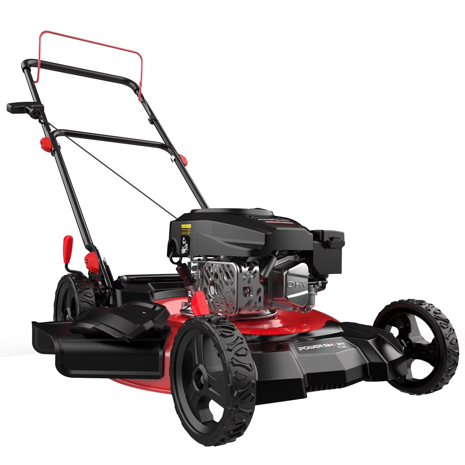Gas Lawn Mower, 21 Inches 144Cc 2-In-1 Walk-Behind , Side Discharge Push Lawn Mower