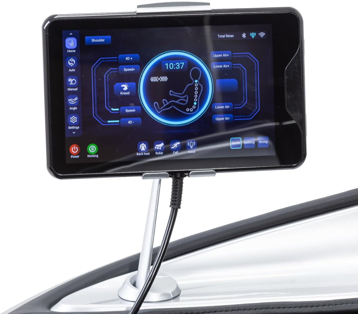 A860 Full Body 4D Massage Chair-Health Detection,Dual-Core System, 125°-166° I-Open Flexible Rail,Top Grain Genuine Cowhide,Customizable Programs,App Control, AI Voice Control, 20+5 Modes(Deep Black)