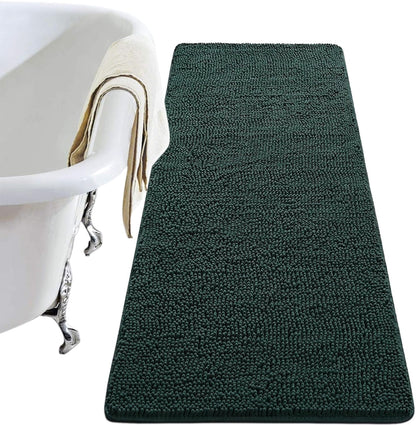 Luxury Soft Bathroom Non-Slip Rug Shaggy Bath Mat,24"X36",Gray