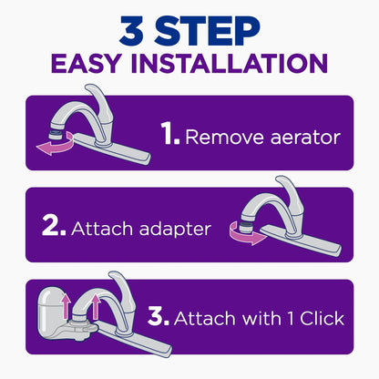 Faucet Mount Water Filtration System, FM2000B, Black