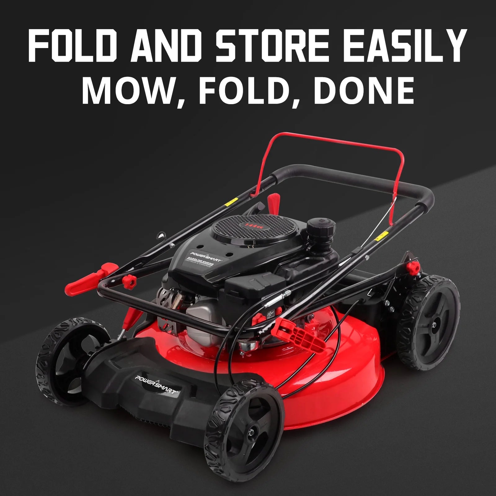 Gas Lawn Mower, 21 Inches 144Cc 2-In-1 Walk-Behind , Side Discharge Push Lawn Mower
