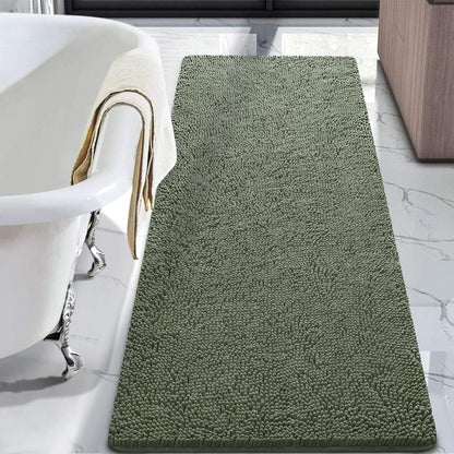 Luxury Soft Bathroom Non-Slip Rug Shaggy Bath Mat,24"X36",Gray