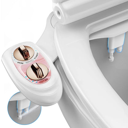 Bidet Attachment for Toilet, Non-Electric Self-Cleaning Bidet Seat Attachment, Fresh Cold Bidet Attachment for Feminine/Posterior Wash, with Adjustable Pressure Control (Blue/White)
