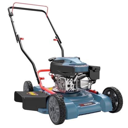 Gas Lawn Mower, 18In Cutting Blade / 19In Cutting Deck, 144Cc 4-Cycle Engine Push Mower with Side Discharge