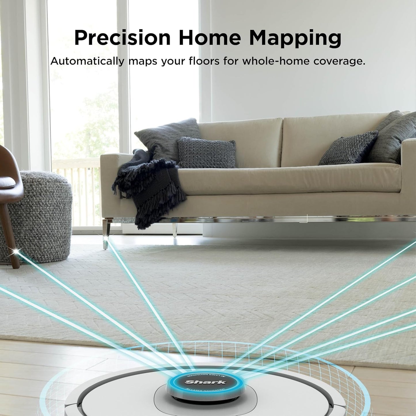 AI Ultra Voice Control Robot Vacuum with Matrix Clean Navigation, Home Mapping, 60-Day Capacity, XL Self-Empty Base for Homes with Pets, Carpet & Hard Floors, Cool Grey