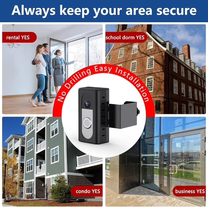 Anti-Theft Video Doorbell Mount Compatible with Ring/Blink Wireless Video Doorbell, Adjustable Mounting Bracket Accessories for Houses, Apartments, Businesses, Not for Security Door