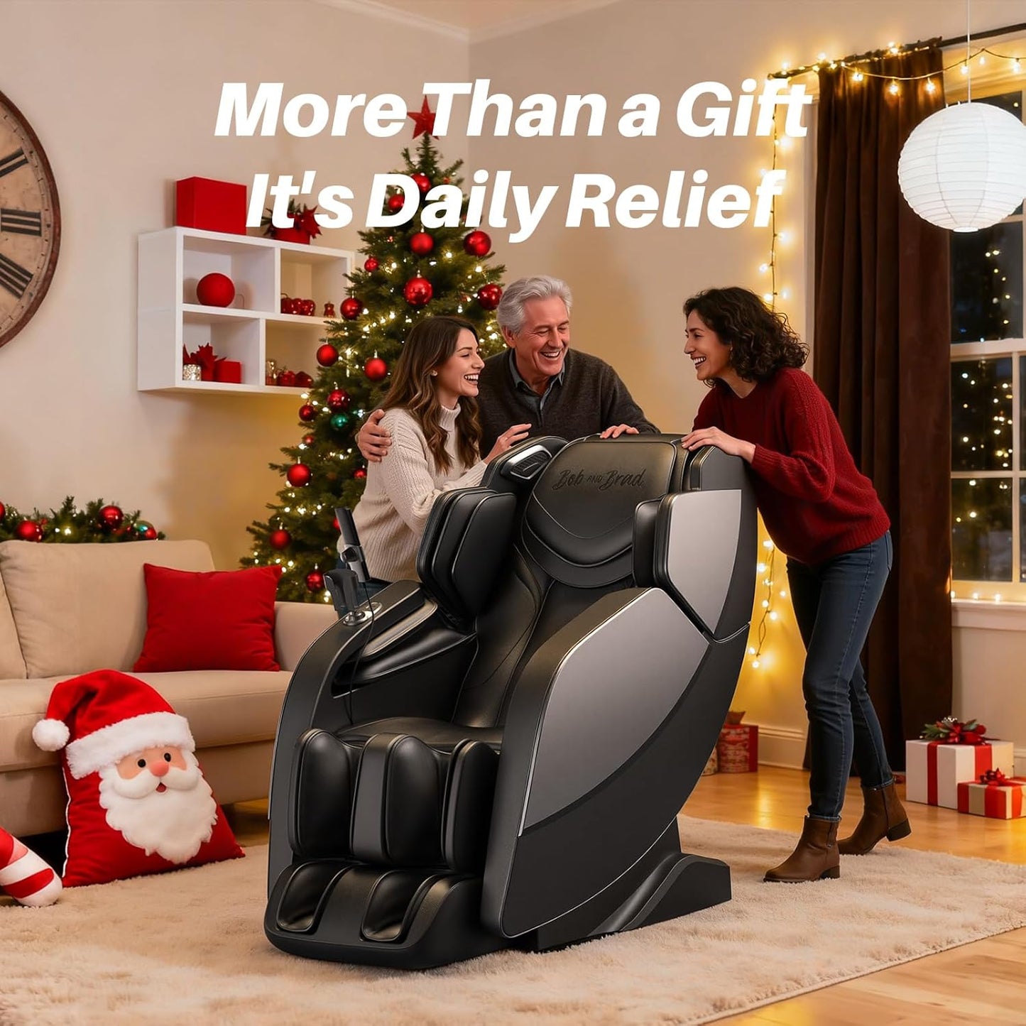 Massage Chair Full Body, Zero Gravity Sl-Track, 4D-Pro Massage with 19 Preset Modes & 11 Techniques, Back Heat, 16 Airbags, 3D Foot Rollers for Deep Tissue Relief in Home Office