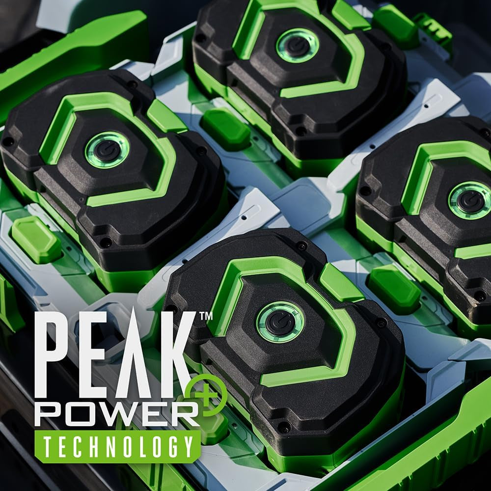 Electric Riding Lawn Mower, 42" Deck with Zero Turn Radius, Includes (4) 56V 12.0Ah Batteries and Charger - ZT4205S