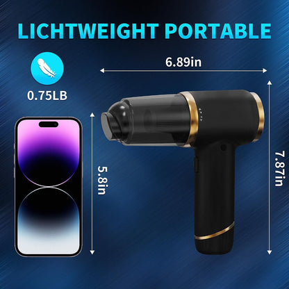 Handheld Vacuum Cleaner 15000PA Strong Suction Portable Car Vacuum Cordless for Home, Car, Pet Hair. Black.