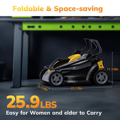 20V 13'' Cordless Lawn Mower - Versatile Grass Cutter with 4.0Ah Battery, 5 Height Settings & Durable Blades for Effortless Lawn Care