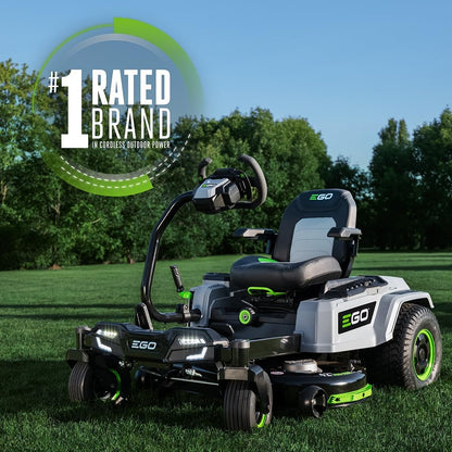 Electric Riding Lawn Mower, 42" Deck with Zero Turn Radius, Includes (4) 56V 12.0Ah Batteries and Charger - ZT4205S