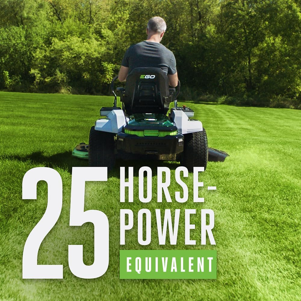 Electric Riding Lawn Mower, 52" Deck with Zero Turn Radius, Includes (6) 56V 12.0Ah Batteries and Charger - ZT5207L