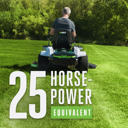 Electric Riding Lawn Mower, 52" Deck with Zero Turn Radius, Includes (6) 56V 12.0Ah Batteries and Charger - ZT5207L