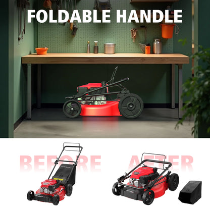 21" 170Cc Gas Self-Propelled Lawn Mower, with 6-Position Height Adjustment