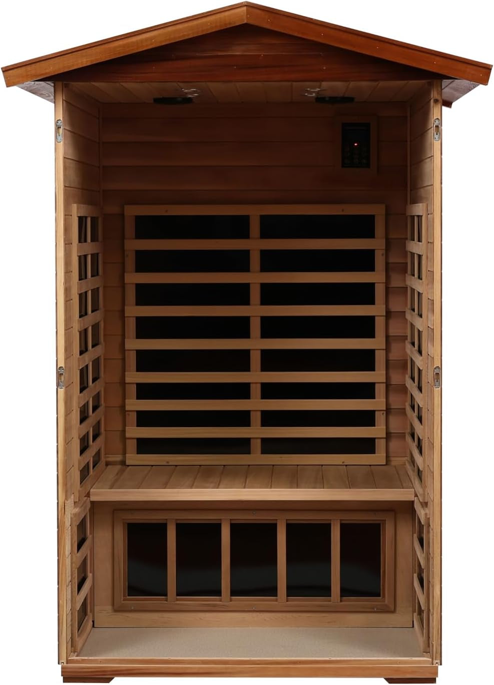Red Single Outdoor Sauna Outdoor Indoor Wooden Sauna Room