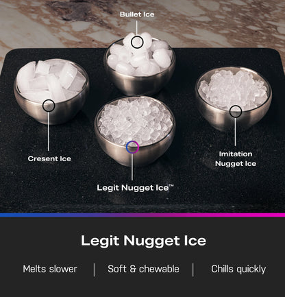 GE Profile™ Opal™ Nugget Ice Maker + Side Tank, Countertop Icemaker, Stainless Steel, 33Lbs Daily Ice Production