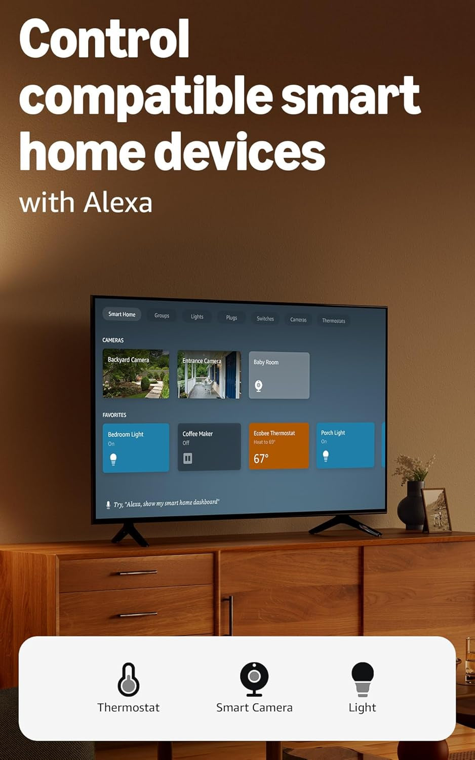 Fire TV Stick HD (Newest Model), Free and Live TV, Alexa Voice Remote, Smart Home Controls, HD Streaming