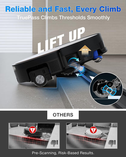 DEEBOT X11 Omnicyclone Robot Vacuum and Mop, Powerboost Charging, OZMO Roller 2.0 Instant Self-Washing Mop, 19,500Pa Blast Suction, Bagless Omnicyclone Station, AIVI 3D Smart Navigation